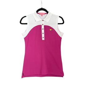 The Masters Magnolia Lane Collection Women’s Golf Sleeveless Polo Shirt Size XS